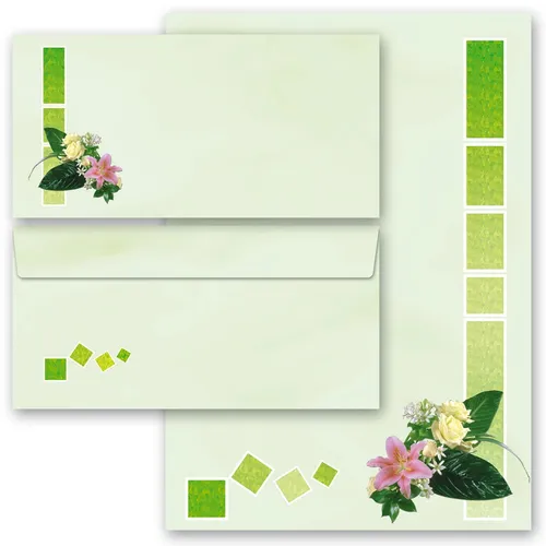 Briefpapier Set BLUMENGRÜSSE