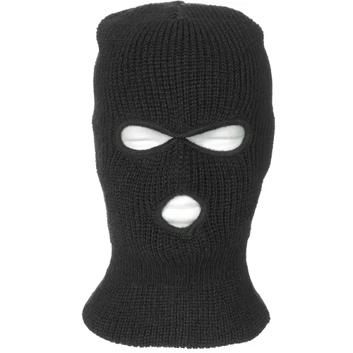 Balaclava, 3-Loch, Polyacryl, schwarz