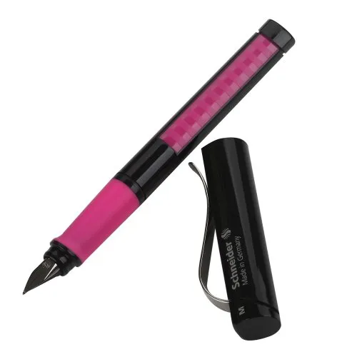 Schneider Füllhalter (Patronenfüllsystem) Base Neon, M, schwarz / neonpink