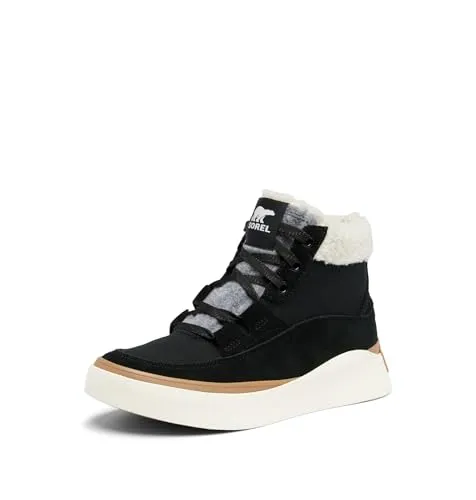 Sorel Out N About IV Damen-Sneaker - Wasserdichte Damen-Sneaker mit geformter PU-Sohle und Kunstfellkragen, ideal für jedes Wetter und stylisch zugleich.