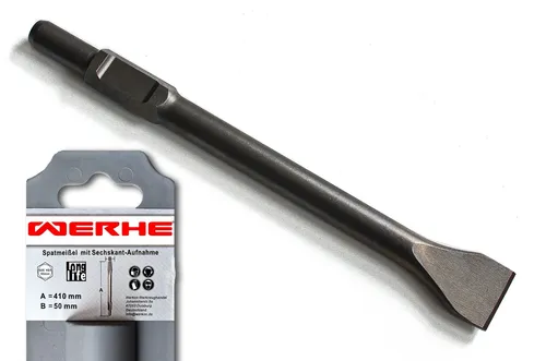 HEX Meißel 50 mm 410 mm Sechskant Spatmeißel Flachmeißel Breitmeißel Stemmmeißel