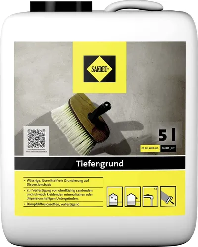 Sakret Tiefengrund 5 l - Hochwertige Grundierung für Natursteine - Naturstein-Imprägnierungen mit optimaler Tiefenwirkung, schützt vor Feuchtigkeit und sorgt für langlebigen Schutz.