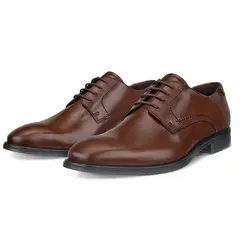 Ecco MELBOURNE Schnürschuh braun 48 EU - Herren-Halbschuhe mit eleganten Ziernähten, aus hochwertigem Glattleder, ideal für Freizeit und Alltag, mit herausnehmbarer Ledersohle für optimalen Komfort.