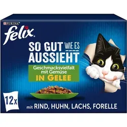 Felix AS GOOD AS IT LOOKS Sortenmix mit Gemüse, 12 x 85 g