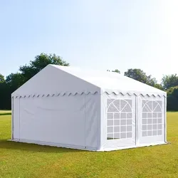 Produktbild TOOLPORT PRO 5x4m Partyzelt, PVC-Plane, weiß