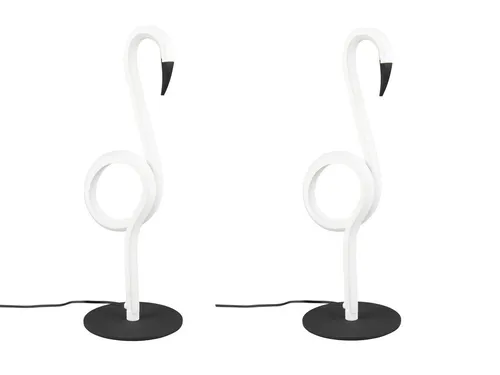 Reality Leuchten LED Nachttischlampe Flamingo Weiß, 35cm, Designer Tischlampe mit integriertem LED - Dieses 2er SET LED Tischlampen im auffälligen Flamingo Design bringt Eleganz und Stil in jeden Raum. Ideal als Nachttischlampe oder Deko-Element, sorgt die integrierte LED für stimmungsvolles Licht.