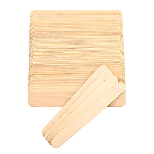 moinkerin 100 Stücke Holzspatel Holzstäbchen Wachs Spatel für Haarentfernung Augenbrauen Entfernung