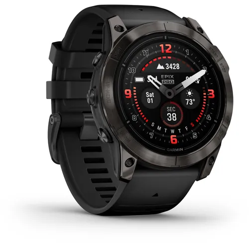 Garmin epixTM Pro (Gen 2) Sapphire - Premium Multisport Smartwatch - Smartwatch mit 51 mm Titangehäuse in Carbon-Grau, kratzfestem Saphirglas und über 100 Sportmodi. Ideal für Sportler, die Stil und Leistung suchen.