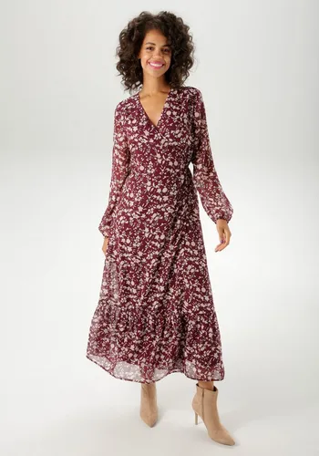 Aniston CASUAL Wickelkleid mit grafischen Blumendruck von Aniston