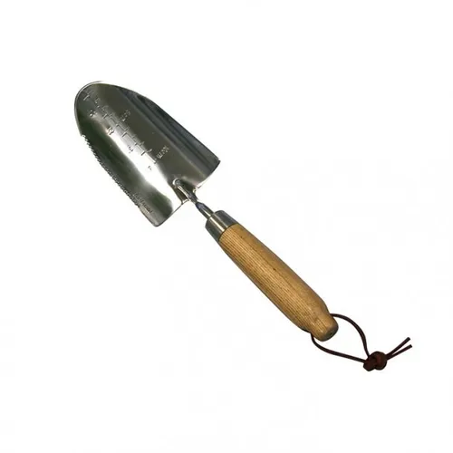 XClou Blumenkelle gezahnt Edelstahl Eschengriff 33,5 x 5,5 x 8,5 cm Pflanzkelle