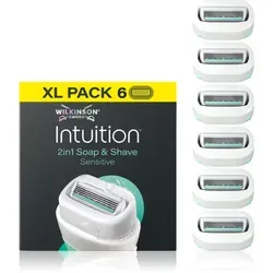 Wilkinson Sword Intuition 2in1 Soap & Shave Sensitive Rasierklingen 6 St.
