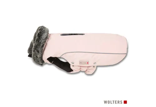 Wolters Hundemantel Winterjacke Amundsen – Rosa mit Kunstpelz - Funktionsjacke für Hunde, wind- und wasserabweisend, bietet optimalen Kälteschutz und Sicherheit durch reflektierende Details.