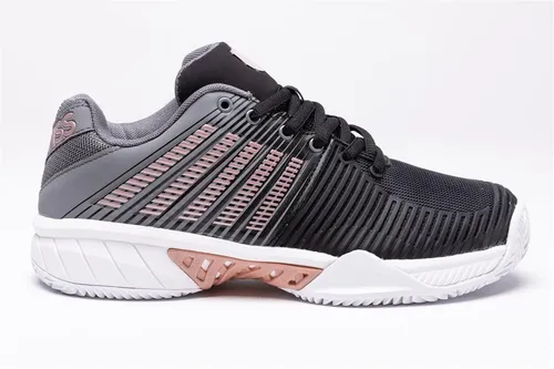 KSwiss Tennisschuhe Express Light 2 Clay/Sandplatz schwarz/grau Damen, Größe 37,5 (6,5) - Hochwertige Tennisschuhe mit optimaler Passform und Stil. Ideal für ambitionierte Spieler, die Komfort und Haltbarkeit schätzen. Leichtes Obermaterial sorgt für ein angenehmes Tragegefühl.