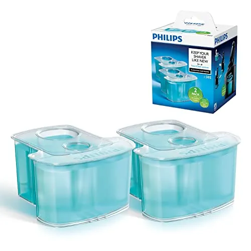 Philips JC 302/50 Kartuschen - Kartuschen für Elektrorasierer mit Dual-Filter-System, das Haare effektiv verhindert und die Scherköpfe schont. Hautfreundliche, alkoholfreie Formel schützt vor Reizungen.