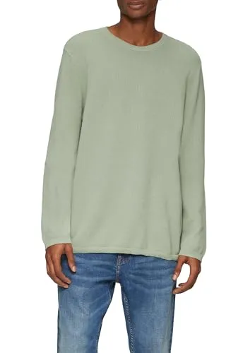 s.Oliver Herren 2151020 Pullover in 7219 Grün, M - Stylischer Pullover für Herren mit Crew Neck und Rippblende, ideal für lässige Outfits und angenehmen Tragekomfort. Regular Fit für eine perfekte Passform.
