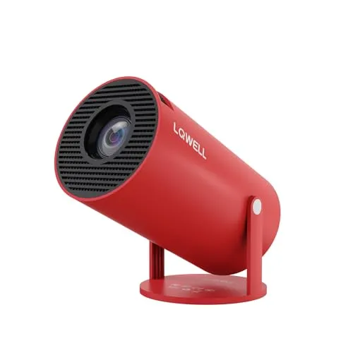 LQWELL Beamer - Mini Projektor mit 5G WiFi und BT5.0, 130-Zoll-Display und automatische Trapezkorrektur für ein optimales Heimkino-Erlebnis
