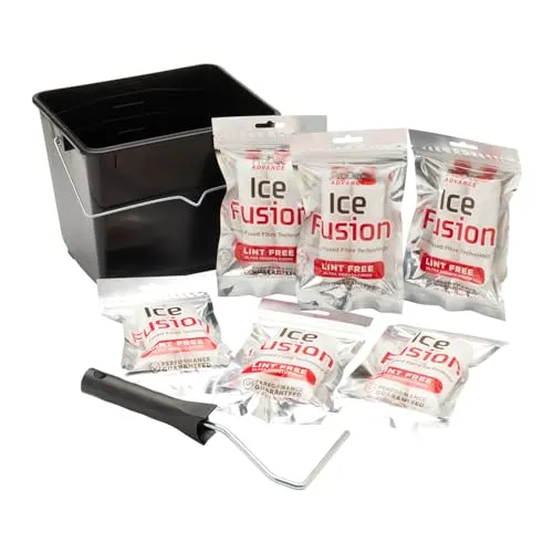 ProDec Advance 15-teiliges Ice Fusion Mini-Farbrollen-Set, 12 x Rollen, Rahmen und 5-Liter-Eimer – Ultra-glatte Oberfläche mit Dispersions- und Satinfarben auf Innenwänden, Decken, Holz und Metall