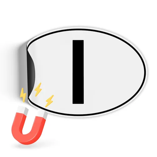 Länderkennzeichen 17,5x11,5cm nach DIN EU-Norm Magnetschild RV005-16 Italien