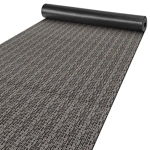 ANRO Läufer Teppich-Läufer Flur Küchenläufer rutschfest waschbar Teppichläufer Küchenteppich anpassbar Itaca Braun 100x50cm bis 5m Länge