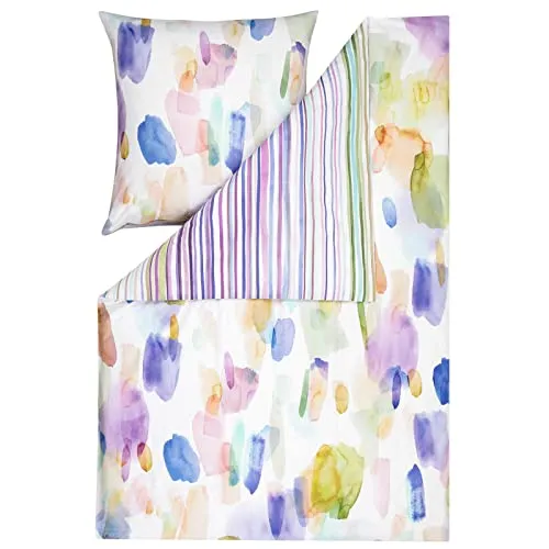 ESTELLA Bettwäsche Fancy | Multicolor - Bettbezüge aus 100% Baumwolle mit bunten Farbklecksen, hautsympathisch und pflegeleicht. Atmungsaktiv und temperaturausgleichend für erholsamen Schlaf.