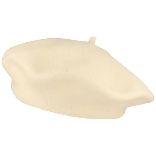 Breiter Damen Baskenmütze Damenmütze Wollmütze - One Size - Barret aus 100% Wolle