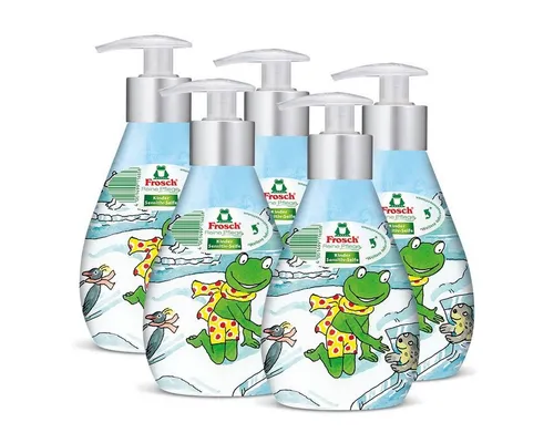 FROSCH Handseife 5x Frosch Reine Pflege Kinder Sensitiv-Seife 300 ml