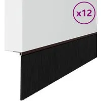 vidaXL Türbürstendichtungen 12 Stück Braun 100 cm - Praktische Dichtungsbürsten aus Aluminium für effektiven Zugluftschutz und modernes Design. Ideal für Innenräume, einfach zu installieren und langlebig.