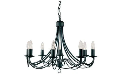 Maypole 8-flammiger Kronleuchter Schwarz von Searchlight