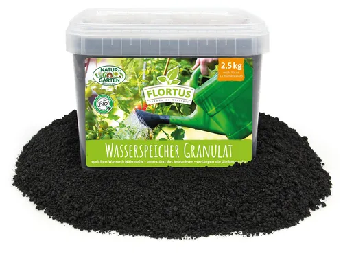 FLORTUS Wasserspeicher Granulat in schwarz von FLORTUS