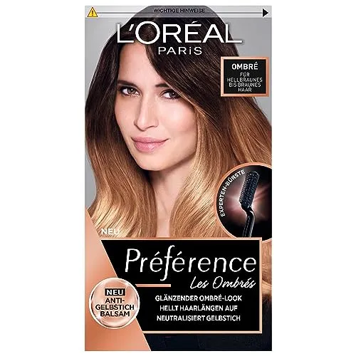 L'Oréal Paris Permanente Haarfarbe, Haarfärbeset mit Coloration, Ombré – 1 Pack