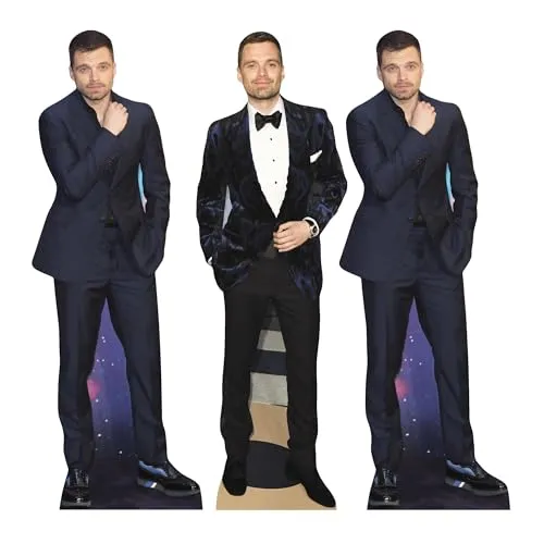 Produktbild Star Cutouts CS1237 Sebastian Stan Regal Top Cutout Pack of Three Cardboard Cutouts Height 31cm