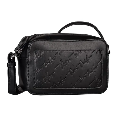 TOM TAILOR TTWENDI Umhängetasche - Stylische Umhängetasche in Schwarz mit edler Logo-Prägung, ideal für den Alltag und schickes Accessoire für jedes Outfit.