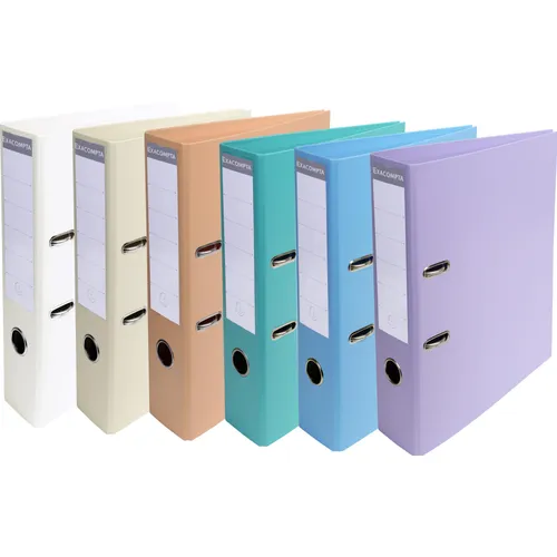 Exacompta 53084E 10x Ordner aus PVC - Ordner für DIN A4 MAXI, 2 Ringe und 70mm Rückenbreite, ideal für die sichere Aufbewahrung von Dokumenten in bunten Farben.
