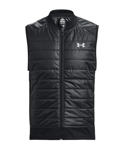 Under Armour Launch Insulated Vest XXL - Schwarz Reflektierend - Outdoor Westen für Herren, atmungsaktiv und wasserabweisend mit isoliertem Frontbereich für Wärme und reflektierenden Elementen für bessere Sichtbarkeit beim Laufen.