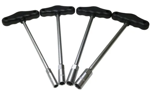 Schraubendreher Steckschlüssel Stecknuss Satz Set T-Griff 8, 10, 12, 13 mm 4 x