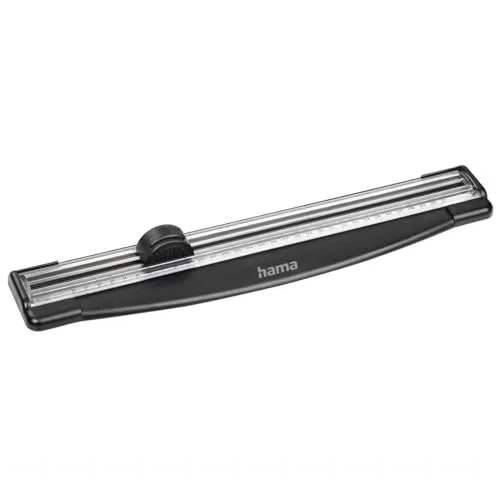 Hama Papierschneider mit Rollklinge, 31cm Schnittlänge, ProCut 310 (Rollenschneidemaschine für Papier/Fotos, transparentes Schneidelineal, tragbar) Papierschneidemaschine, Schneidegerät