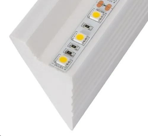 Zierleiste für LED-Streifen 2m Diagonal Modern Weiß