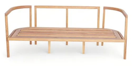 Rückenlehnenbank Designbank für Garten und Terrasse - Stilvolle Gartenbank für 3 Personen, aus hochwertigem Holz, mit Armlehnen und modernem Design. Ideal für entspannte Stunden im Freien. Maße: 200 x 80 x 80 cm, Farbe: Braun.