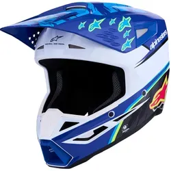 Alpinestars SM3 Falcon Crosshelm L Blau Weiß Schwarz Pink