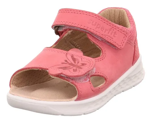 Superfit Lagoon rosa (5500) 23 - Sandale für Kinder, ideal für die ersten Schritte. Mit weichem Nubukleder, doppelt verstellbarem Klettverschluss und pflanzlich gegerbtem Leder für Komfort und Nachhaltigkeit.