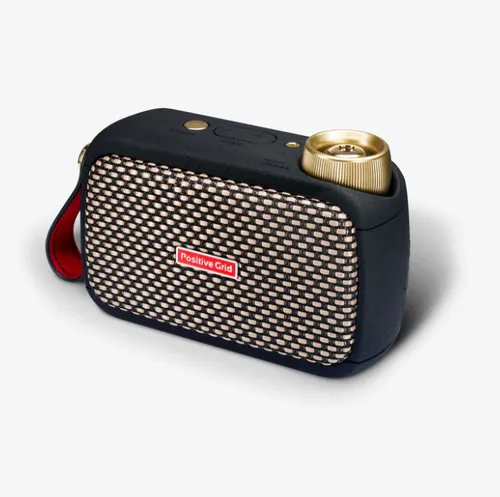 Positive Grid Spark GO Black - Lautsprecher und Gitarrenverstärker in einem, Bluetooth-fähig mit 4 speicherbaren Presets und bis zu 8 Stunden Akkulaufzeit für flexibles Musizieren unterwegs.