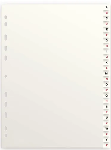 Oxford Karton-Register A-Z ohne