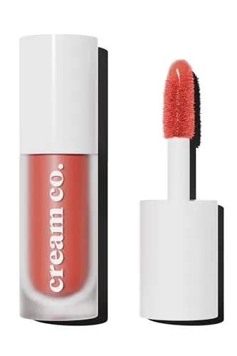 cream co. Glow Tint für Lippen, Wangen und Augen, feuchtigkeitsspendend mit 5 Hyaluronsäuretypen, Peptiden und Ceramiden, langanhaltend, 5 ml G | Warmer Pfirsich - 5 ML