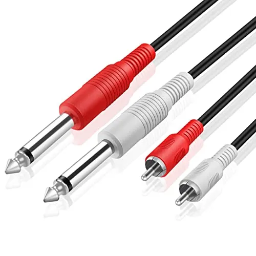 TNP 6,3 mm Klinke auf Cinch Kabel, Cinch-Audiokabel