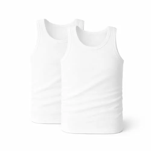 Cocain underwear 2 Herren Unterhemden Gr. M 100% Baumwolle weiß DOPPELRIPP Kochfest Trocknergeeignet 100% Baumwolle herrenunterwäsche Axel Shirt trägershirt Tank Shirt ärmellose t Shirts Gr. 5