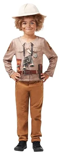 Rubie's Generic Official, Dino-Forscher Kostümset, Safari, Dschungel, Zoowärter, Kinderkostüm, Größe Medium 7-8 Jahre, Kinder Einheitsgröße, mehrfarbig, 640787L. Halloween