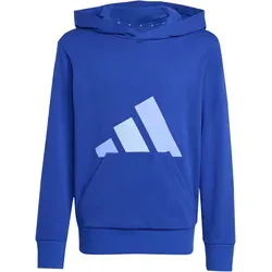 adidas BIG LOGO Hoodie für Jungen in team royal blue - Stylischer Hoodie für Kinder mit großer Logoprint, Kängurutasche und bequemen Rippbündchen; ideal für Freizeit und Sport.