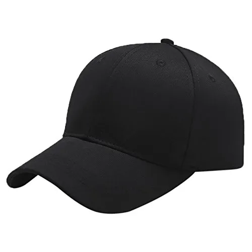 Breampot Baseball Cap Herren Damen Unisex Kappe Verstellbar Baseboard Baseballkappe Mütze Outdoor Baseballkappe (Schwarz)