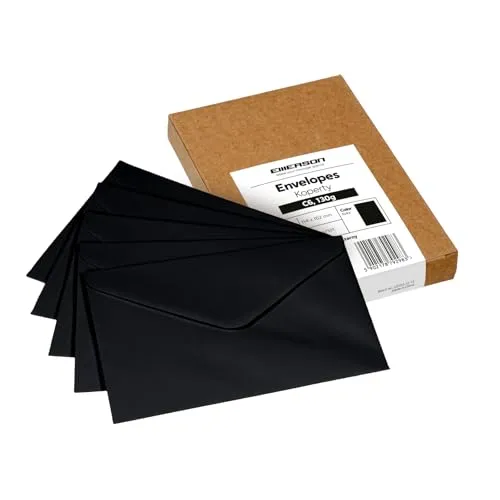 Emerson Briefumschläge bunte postkarten blanko C6 (25 Stück) Kuvert, blanko karten zum selbstgestalten, Grußkarten ohne Fenster, Grußkarten, Hochzeitseinladungskarten