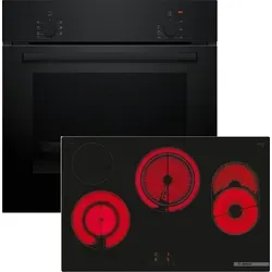 Bosch HBD211FB87 Einbau-Backofen-Set, HBF010BA1 + PKH811BB1D, Einbau-Backofen, Elektro-Kochfeld